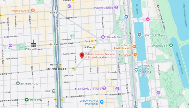 Ubicación estudio jurídico Saucedo & Asociados, especialistas en derecho de familia y tributario