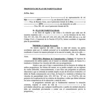 MODELO PLAN DE PARENTALIDAD